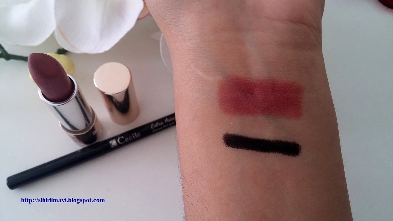 Sihirli Mavinin Dunyasi Cecile Beauty Kiss Me Matte Mineral Lipstick 310 Milk Chocolate Extra Asia Waterproof Black Eyeliner