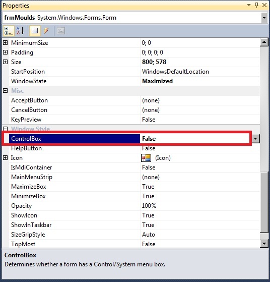 Apie WEB technologijas Windows Form Properties