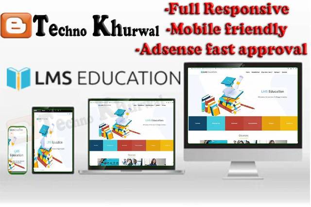 LMS Education Blogger Template | Premium | Responsive | 2021 | Mobile friendly