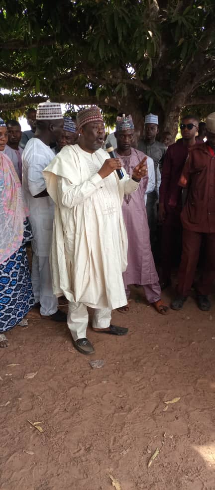 Hon. Mohammed Omar Bio, IION, addressing constituents.