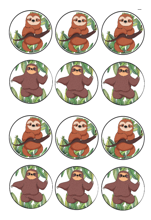 Musings of an Average Mom: Sloth Circle labels