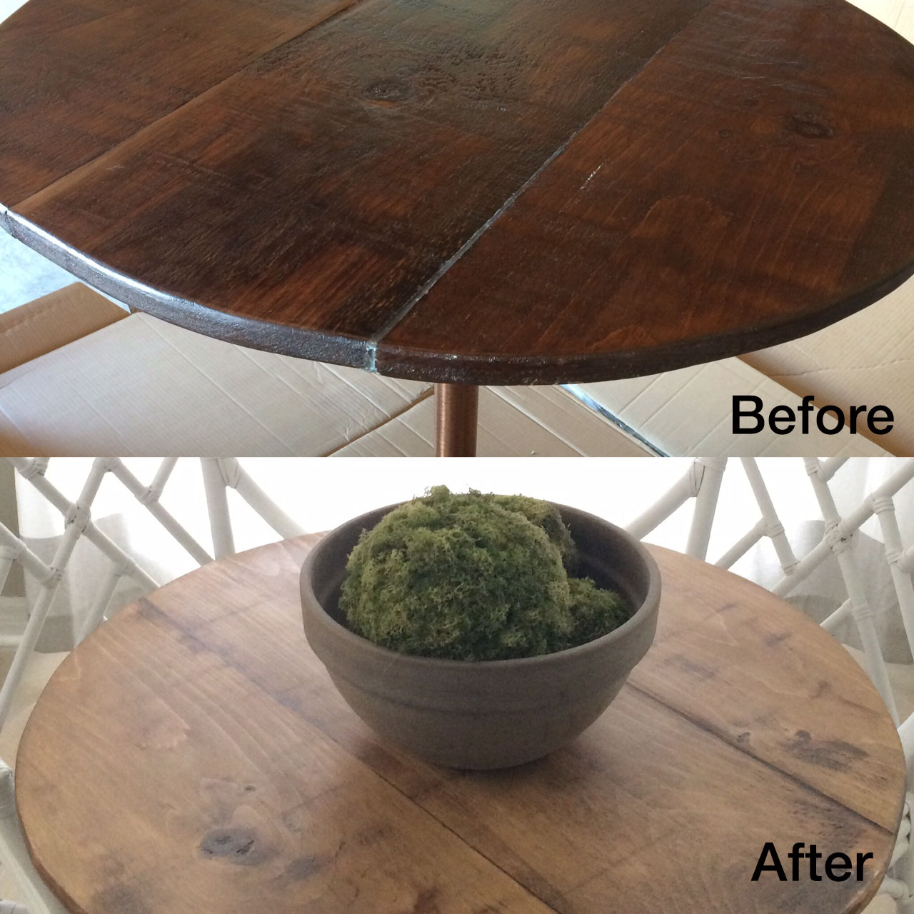 DIY Furniture Staining How to strip and stain wood Harlow & Thistle