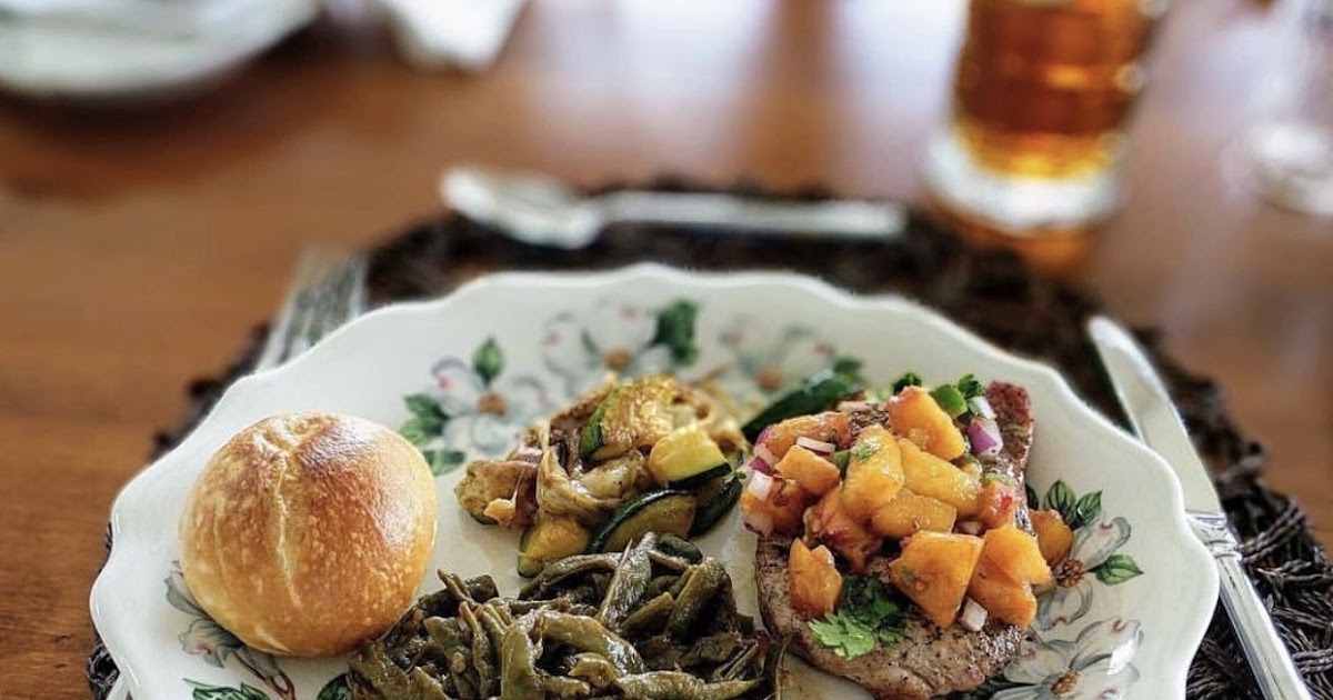 RockFish Farm Grilled Pork Chops with Peach and Jalapeño Salsa