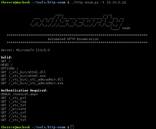 Automated HTTP Enumeration Tool