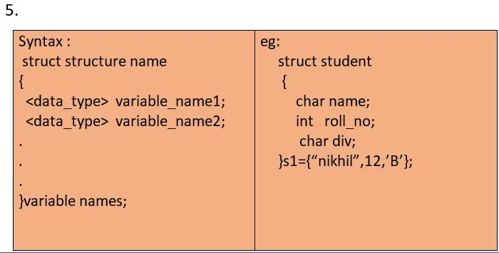 structure in c