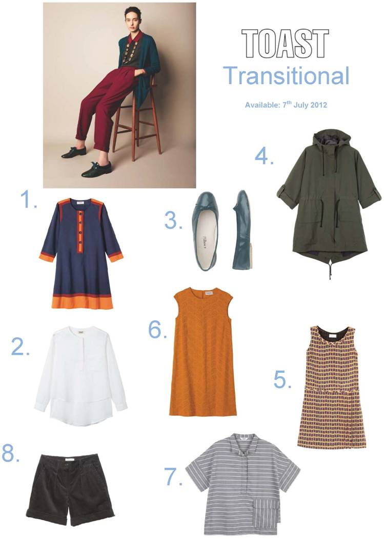frumpy to funky Toast's New Transitional Collection in Store from 7th July