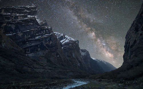 La vía láctea sobre el Himalaya - Milky Way above the Himalayas by Anton Jankovoy
