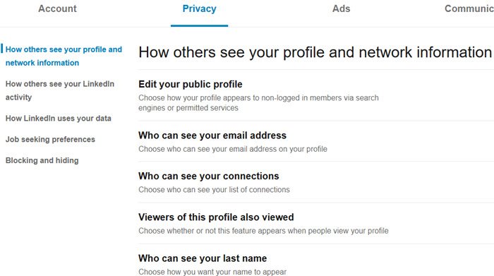 Consejos de privacidad y seguridad de inicio de sesión de LinkedIn