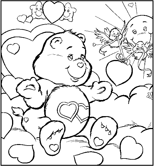 halloween care bears coloring pages - photo #41