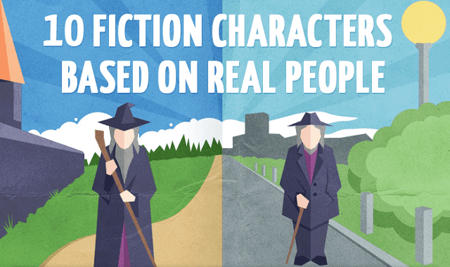10 Fiction Characters Based on Real People #infographic - Visualistan