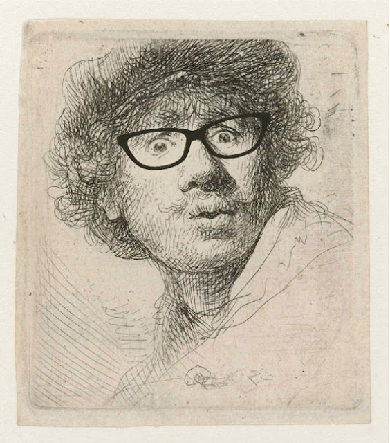Hipster Rembrandt self portrait 