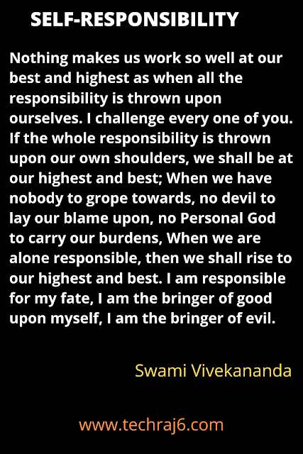 Self Responsibility quotes by Swami Vivekananda