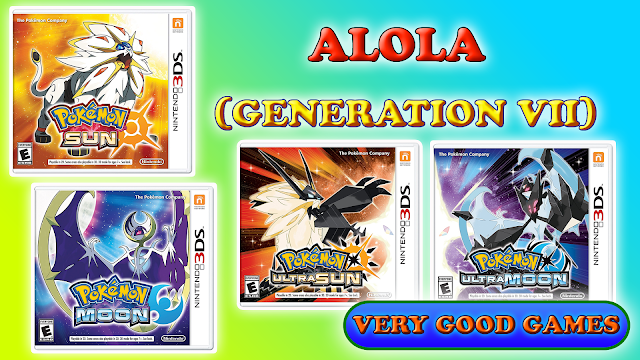 Games that introduce the VII Generation of Pokémon - they are of the core RPG series: Pokémon Sun and Moon, Ultra Sun and Ultra Moon.