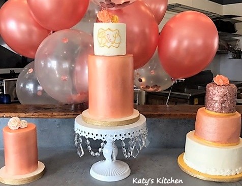 Katy S Kitchen Rose Gold Bridal Shower Cakes