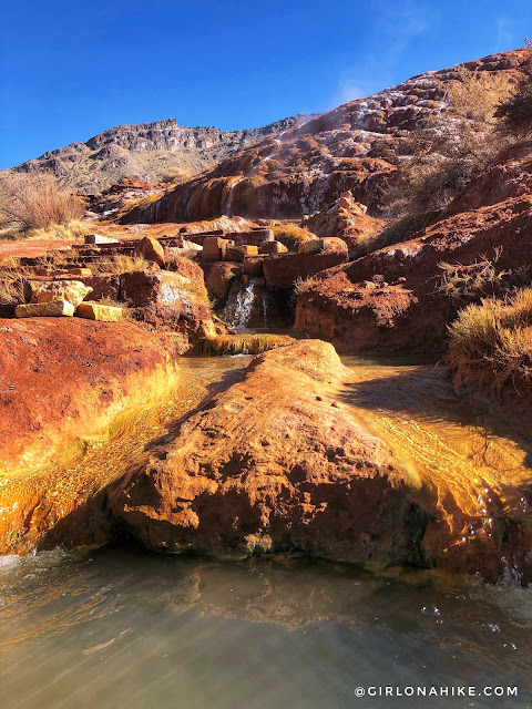 Soaking at Red Hill Hot Springs, Utah