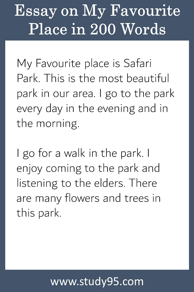 Essay on My Favourite Place in 200 Words