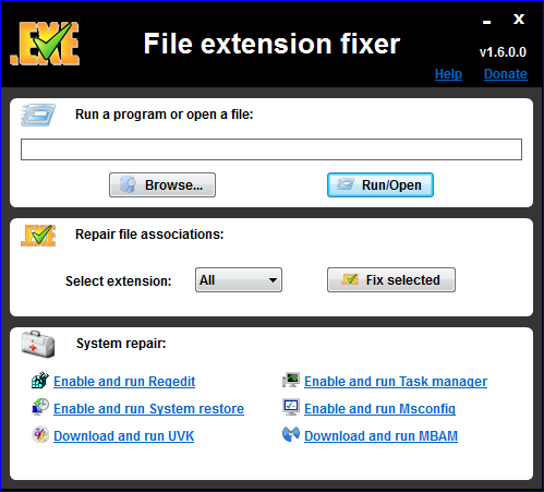 برنامج FILE EXTENSION FIXER لإصلاح الملفات وتشغيل البرامج المعطوبة 