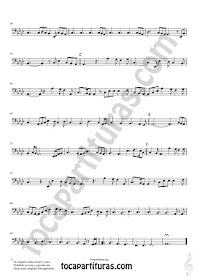 2 Partitura de Tuba y Contrabajo (Clave de Fa en 8ª Baja) Perfect Sheet Music for Contrabass y Tuba Music Score PDF/MIDI de Tuba / Contrabajo