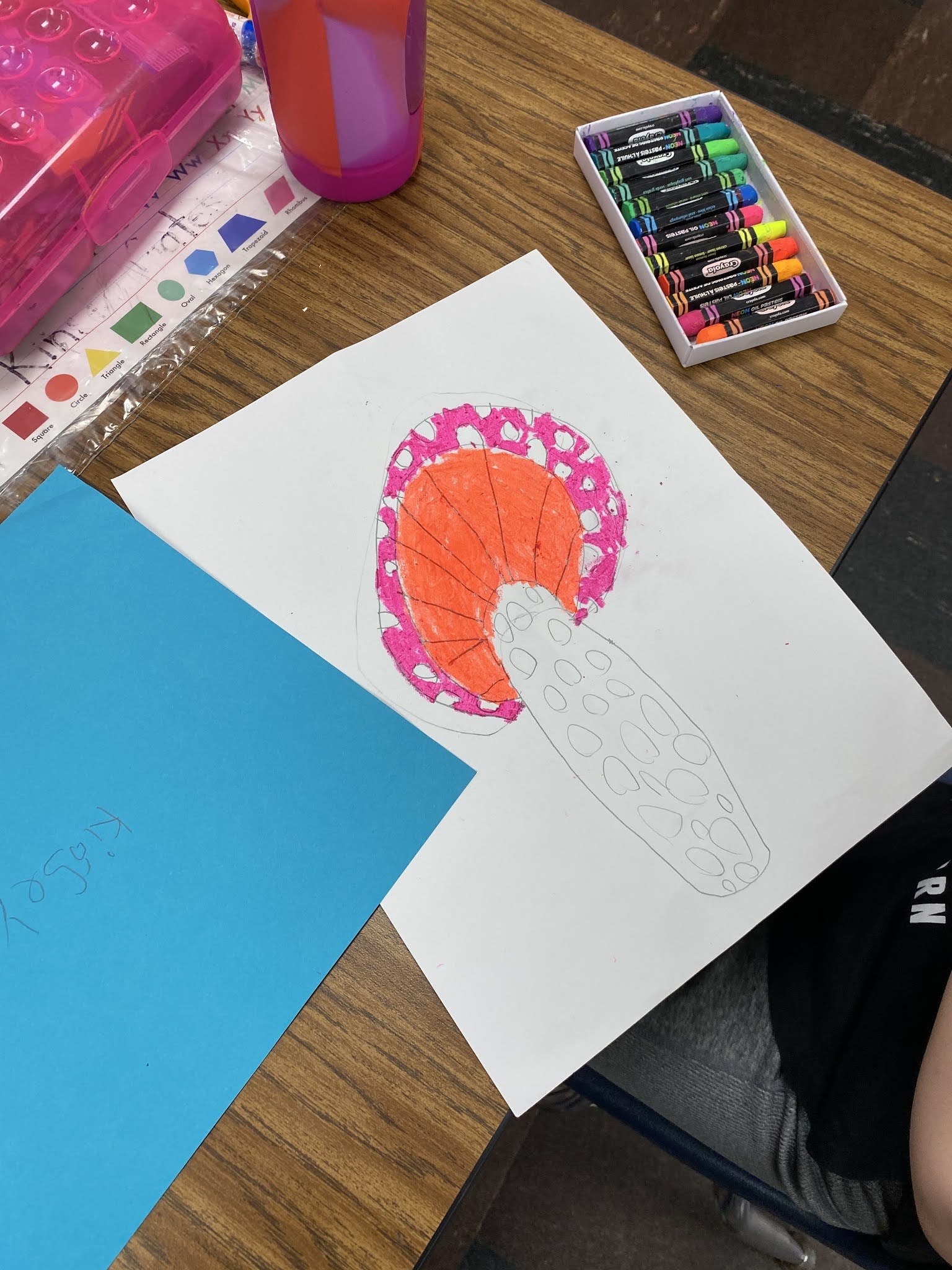 Mrs. Harris' art room Yayoi Kusama kindergarten mushrooms art lesson