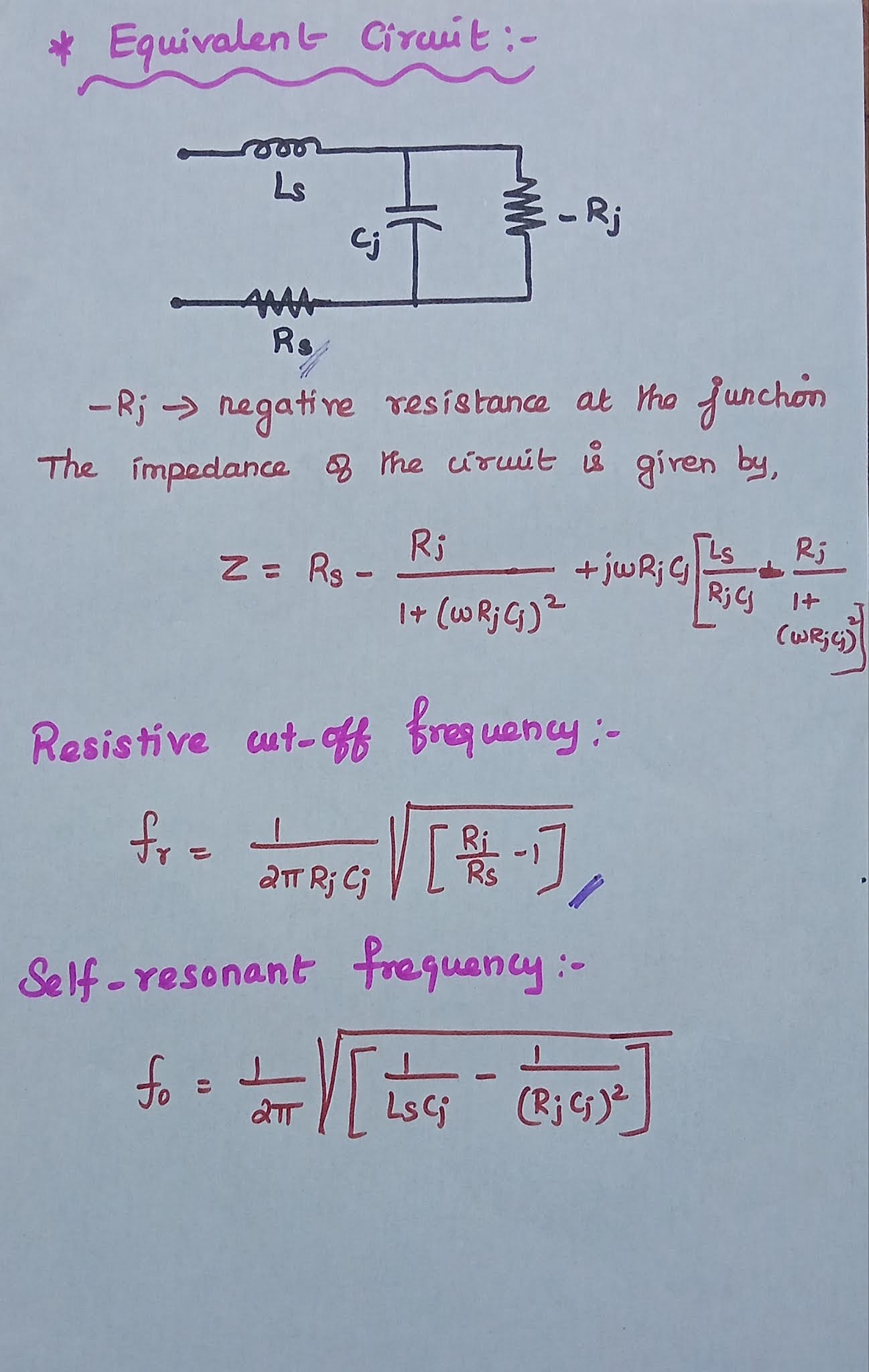 Tunnel Diode Definition, Equivalent Circuit, Operation and Applications