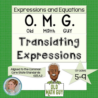 You can scoop up this Translating Algebraic Expressions game for free in my store.