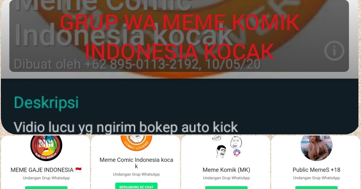 99+ Link Grup Whatsapp Lucu, Keren, Meme, Humor