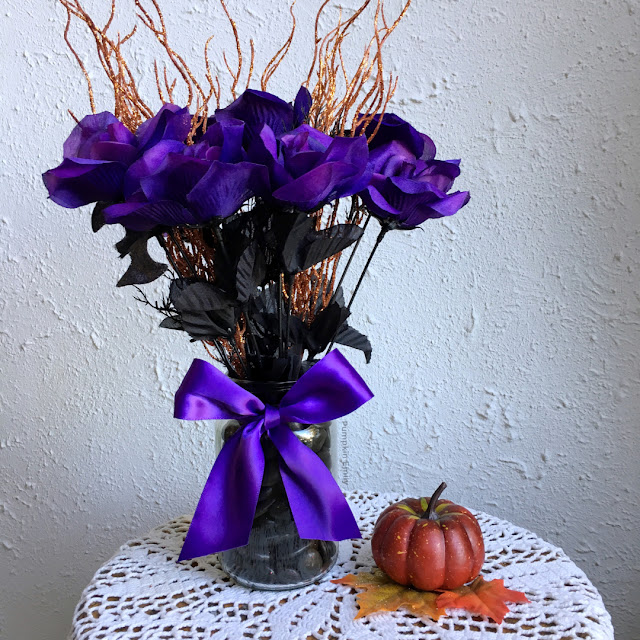 halloween flower arrangement