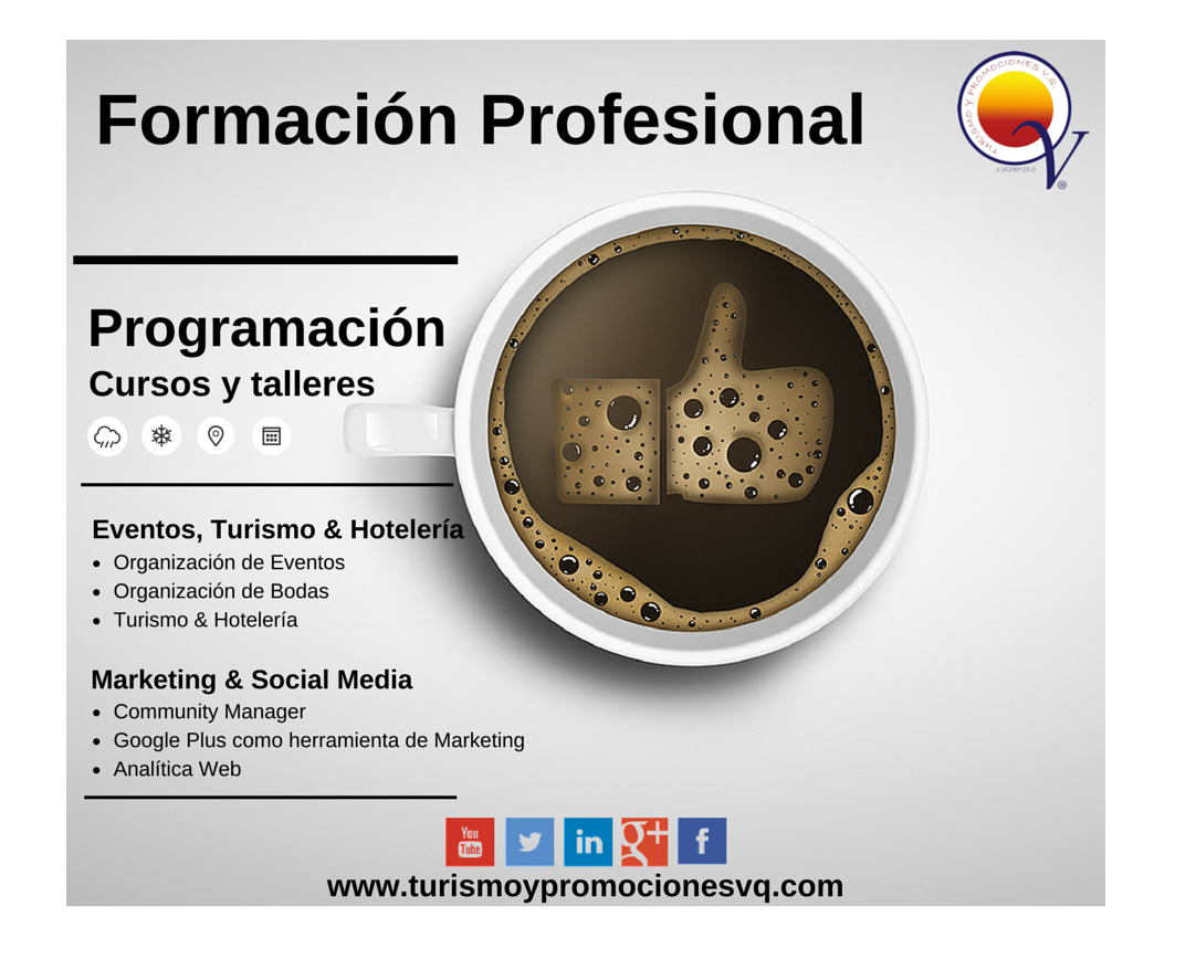  Curso de Marketing, Organización de eventos, Wedding Planner, Hotelería, Turismo, Redes Sociales y Community Manager 