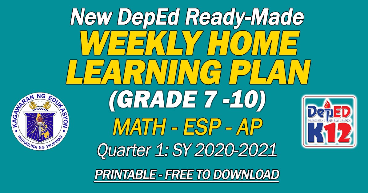 New Ready Made WEEKLY HOME LEARNING PLANS GRADE 7 10 Quarter 1 new-ready-made-weekly-home-learning-plans-grade-7-10-quarter-1