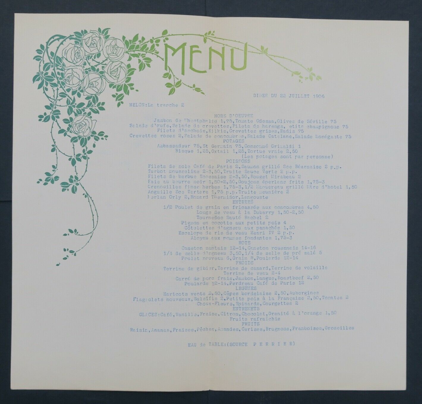 A HISTORY OF FRENCH COURSES Roasts