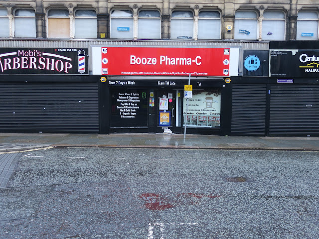 Shop in Halifax, Calderdale, West Yorkshire. 7:30am 8th August 2021