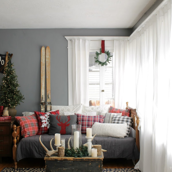 A Rustic Christmas Office