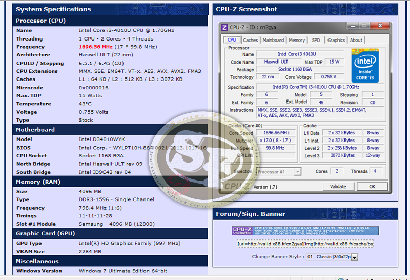 Скриншот CPU Z Memory Single channel. System specifications