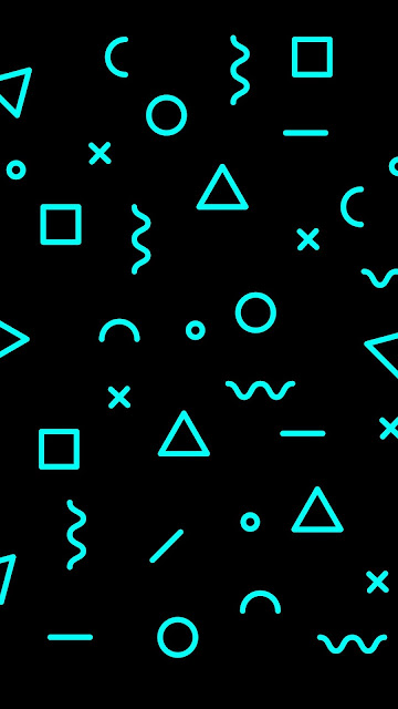 Wallpaper with blue symbols Wallpaper with blue symbols