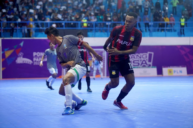 Tim Futsal Papua Lolos ke Final Setelah Kalahkan Jawa Timur 5-1.lelemuku.com.jpg