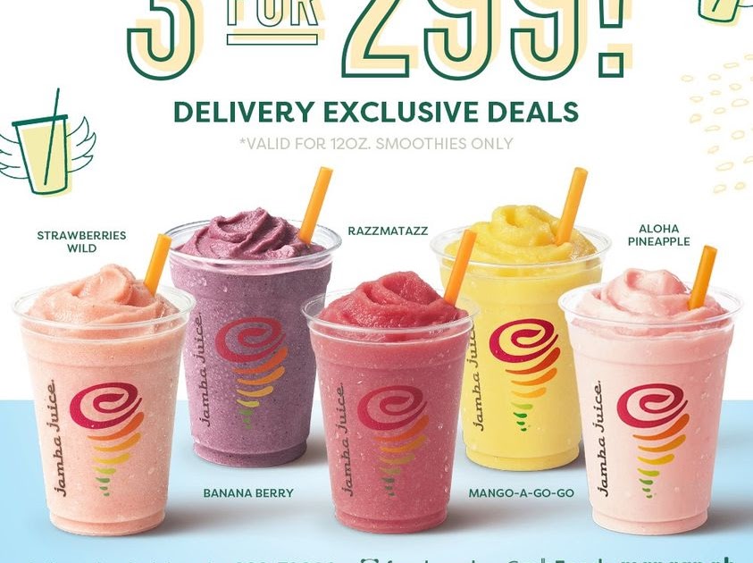 Manila Shopper Jamba Juice 3 for P299 Promo