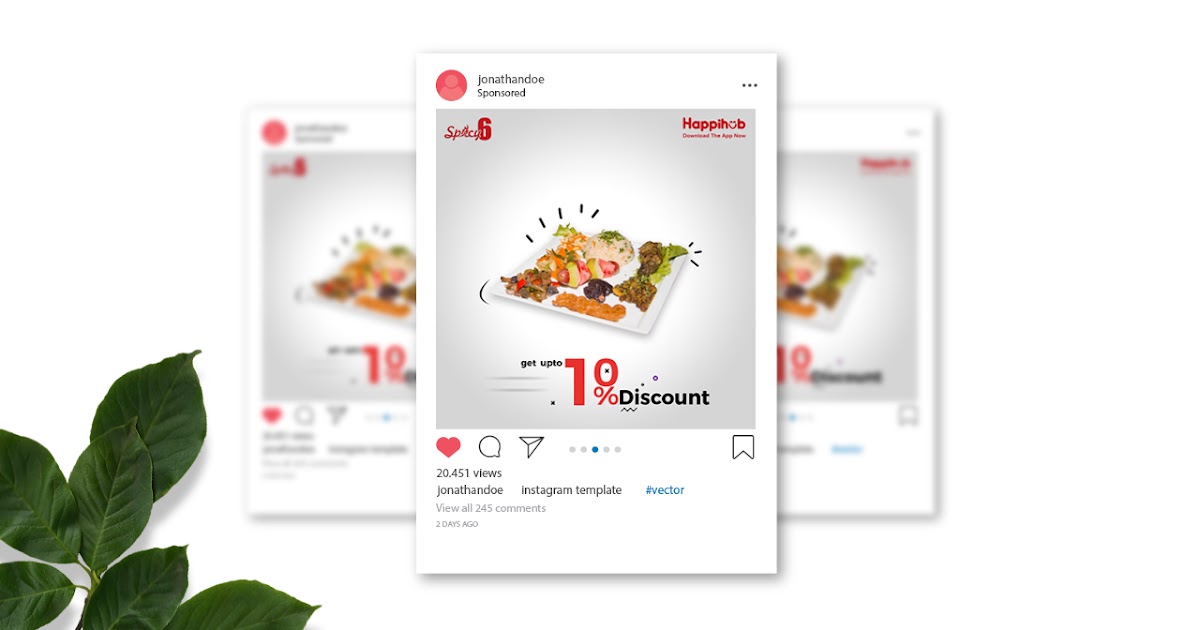 Designhob Instagram Ad Food Banner Design In Adobe Photoshop Cc