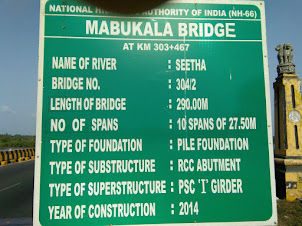 Statistics of the  landmark Second Mabukala bridge on Highway NH66 completed in 2014..