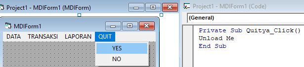 Membuat Menu Bar Visual Basic 6.0 Lengkap Dengan Menu Pop Up