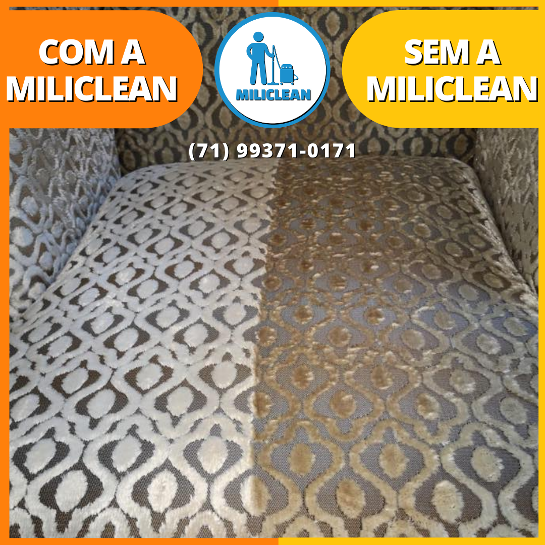 Lavagem de estofados em Salvador - Lavagem a seco de estofados - MILICLEAN  - Limpeza e Impermeabilização de estofados - MiliClean