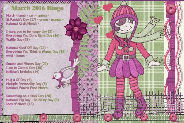 March 2016 Dutchie-Nelleke's Bingo card