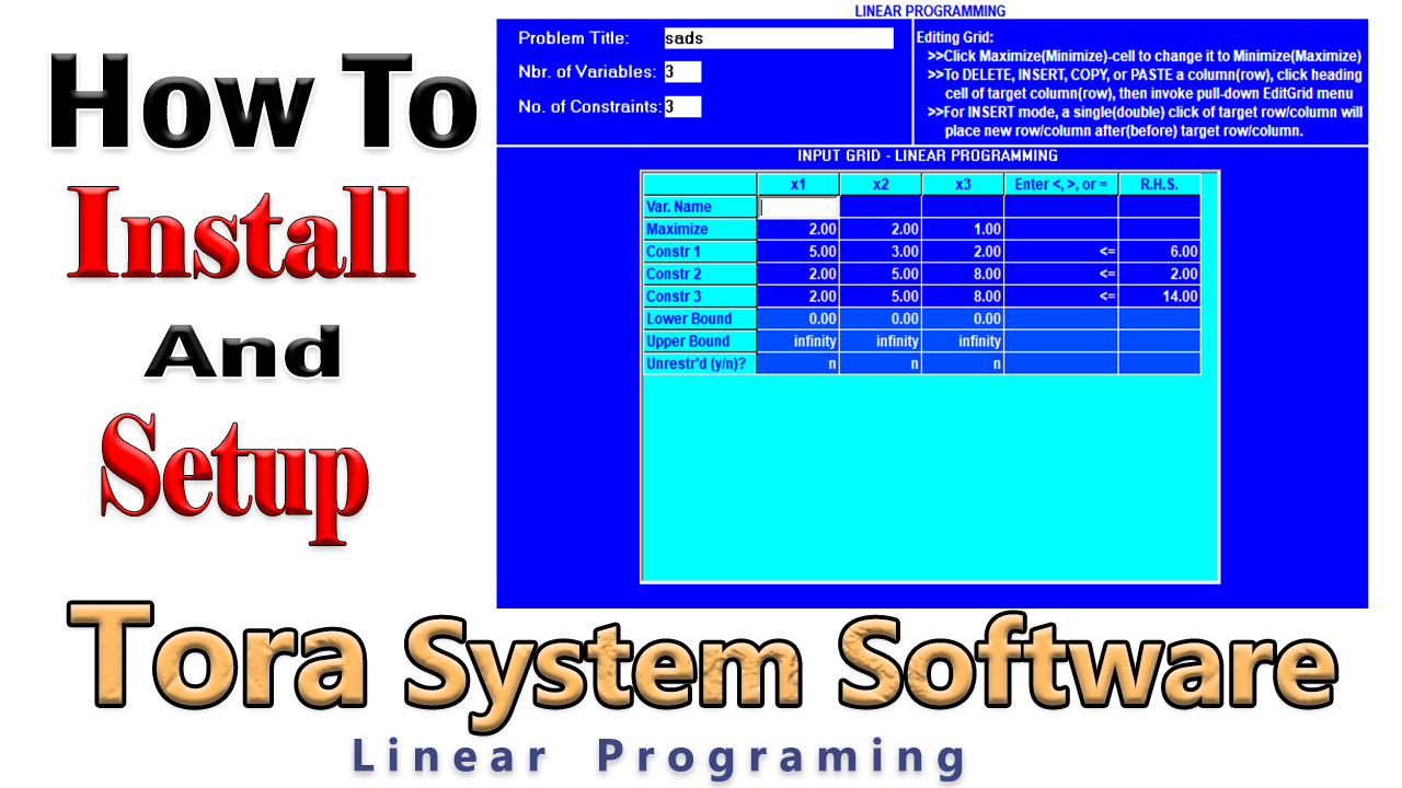 How To Install Tora Software Free Leniar Programing