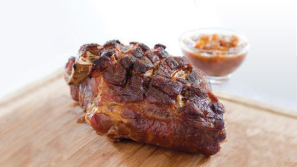 How to Make Roasted Pork Shoulder with Peach Sauce