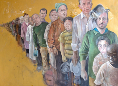 s Photos: Syrian artist depicts Trump, Obama, Putin and other world leaders as refugees