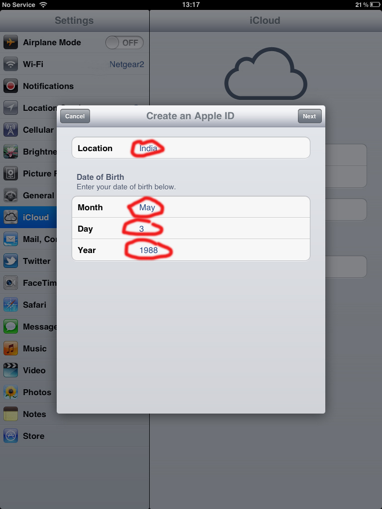 Create a free Apple Id