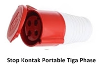 Stop kontak portable tiga phase