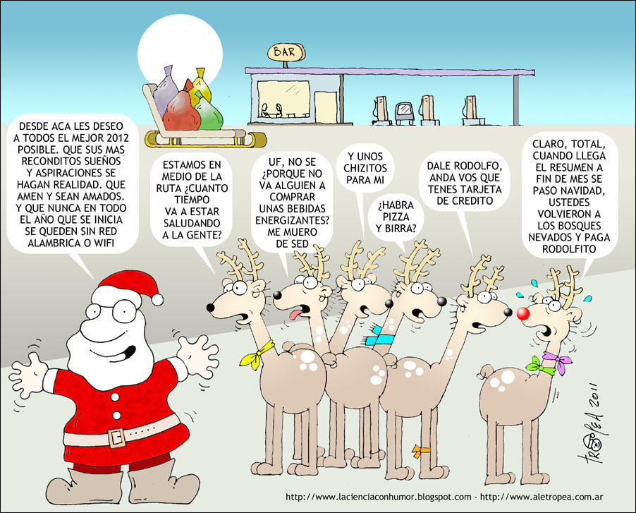 Universo a la vista 2: Viñetas navideñas 7: Saludo para todos desde el blog