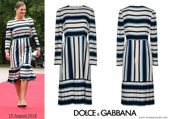 Crown Princess Victoria wore Dolce and Gabbana midi dress
