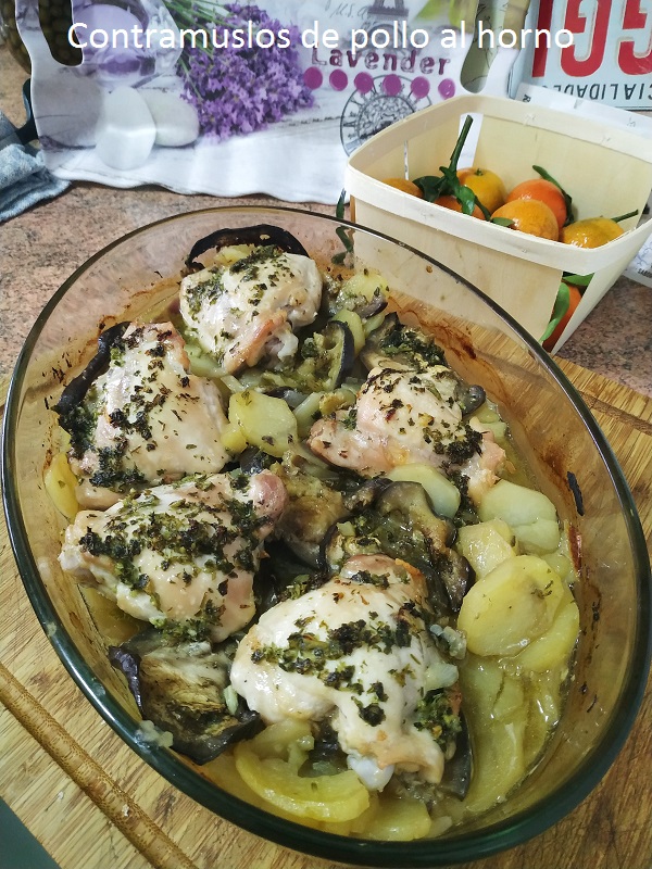 Contramuslos de pollo al horno