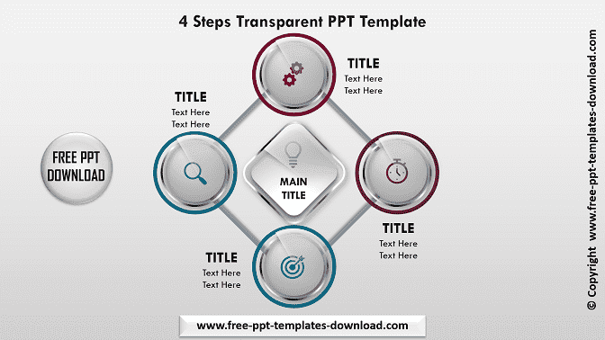 4 Steps Transparent PPT Template Download
